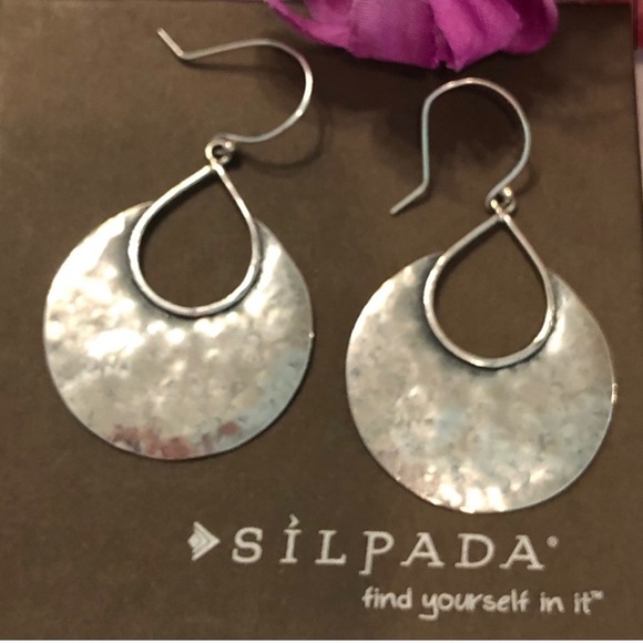 Silpada Crescent Sterling Silver Earrings W1539 VTG - Picture 5 of 15